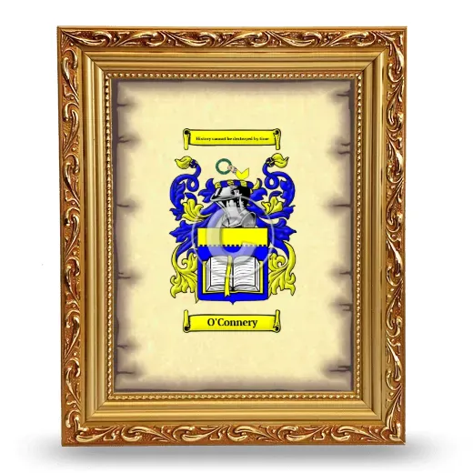 O'Connery Coat of Arms Framed - Gold