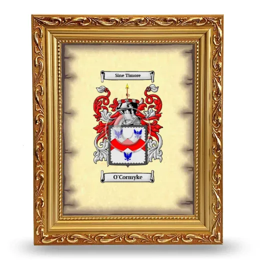 O'Cormyke Coat of Arms Framed - Gold