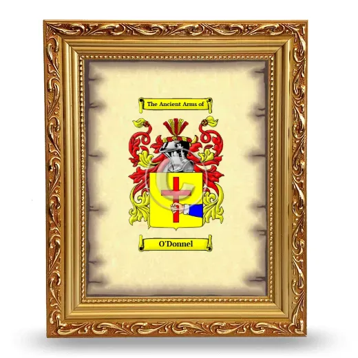 O'Donnel Coat of Arms Framed - Gold