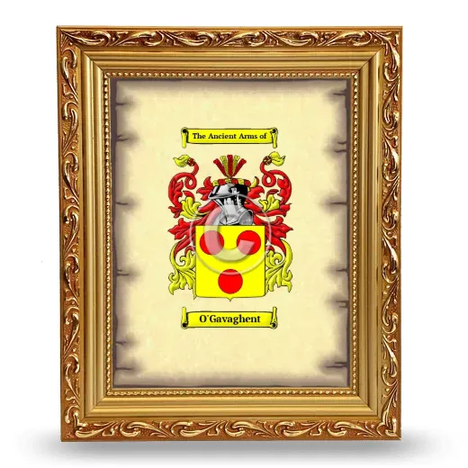 O'Gavaghent Coat of Arms Framed - Gold