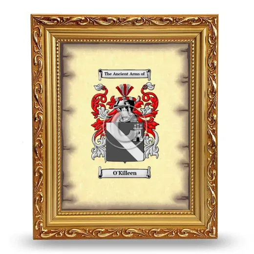 O'Killeen Coat of Arms Framed - Gold