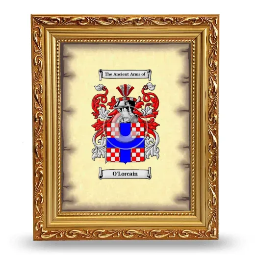 O'Lorcain Coat of Arms Framed - Gold