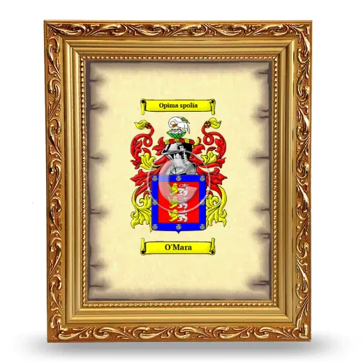 O'Mara Coat of Arms Framed - Gold