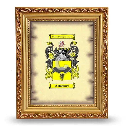 O'Morrisey Coat of Arms Framed - Gold