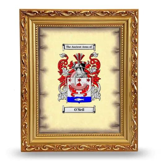 O'Neil Coat of Arms Framed - Gold