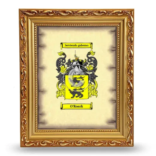 O'Roark Coat of Arms Framed - Gold