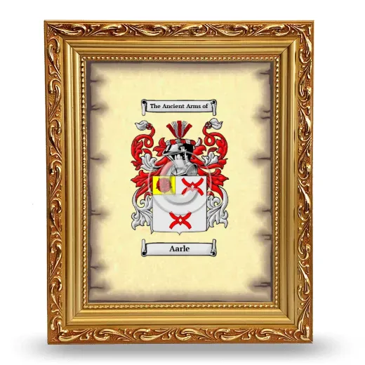 Aarle Coat of Arms Framed - Gold