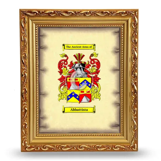 Abbattista Coat of Arms Framed - Gold