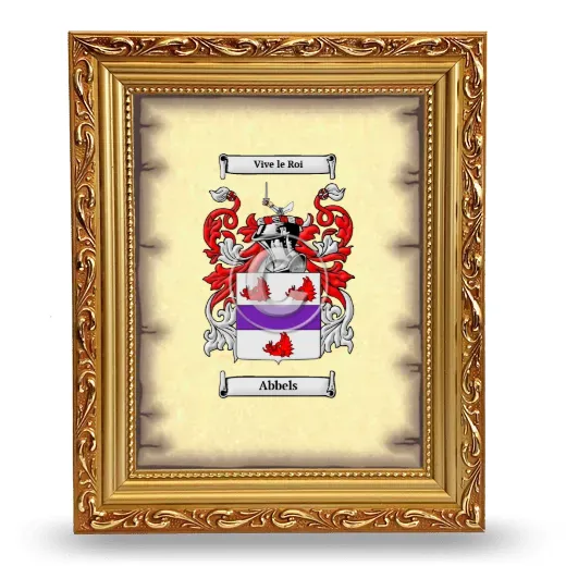 Abbels Coat of Arms Framed - Gold