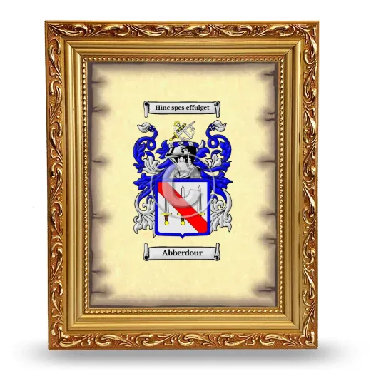 Abberdour Coat of Arms Framed - Gold