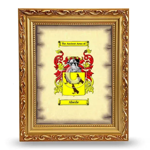 Aberle Coat of Arms Framed - Gold
