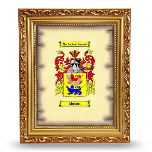 Abetott Coat of Arms Framed - Gold