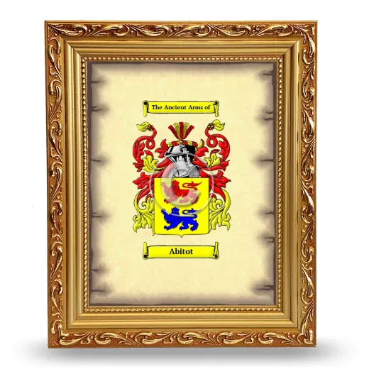 Abitot Coat of Arms Framed - Gold