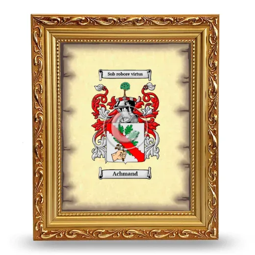 Achmand Coat of Arms Framed - Gold