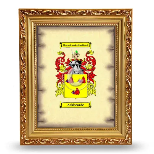 Ackhearde Coat of Arms Framed - Gold