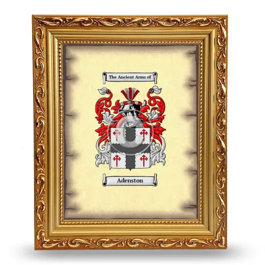 Adenston Coat of Arms Framed - Gold