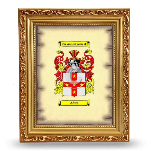Adim Coat of Arms Framed - Gold