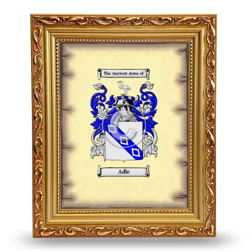 Adle Coat of Arms Framed - Gold