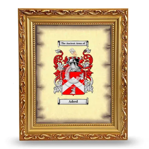 Adred Coat of Arms Framed - Gold