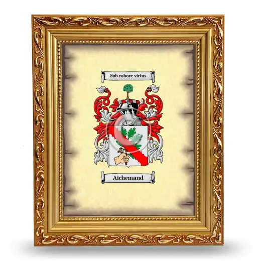 Aichemand Coat of Arms Framed - Gold