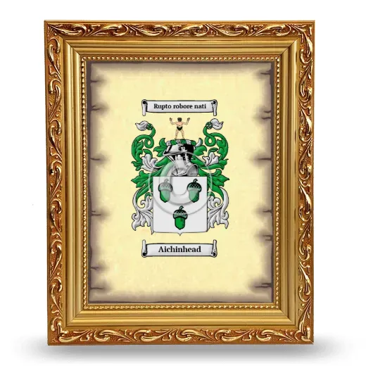 Aichinhead Coat of Arms Framed - Gold