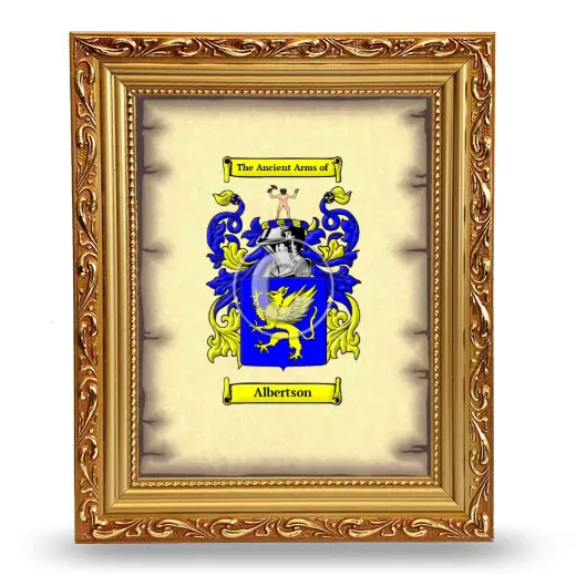 Albertson Coat of Arms Framed - Gold