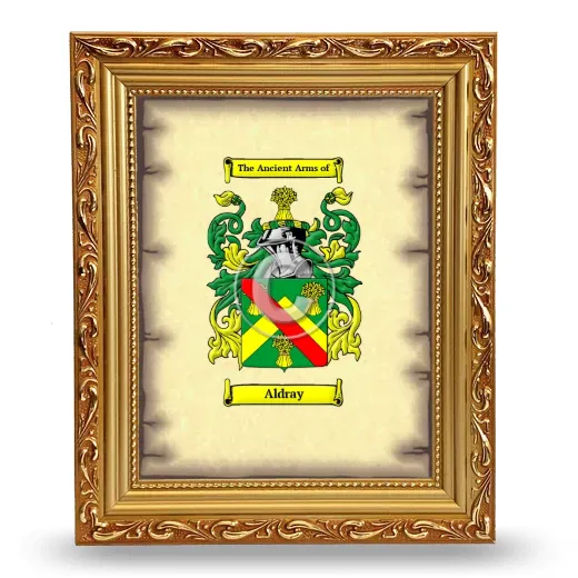 Aldray Coat of Arms Framed - Gold
