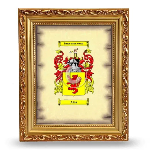 Alea Coat of Arms Framed - Gold