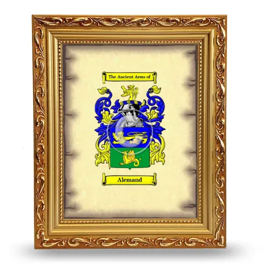Alemand Coat of Arms Framed - Gold