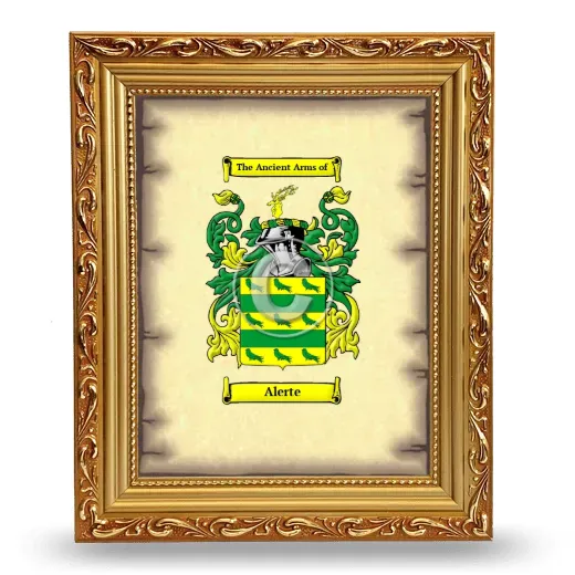 Alerte Coat of Arms Framed - Gold