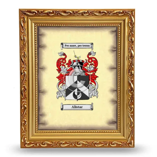 Alistar Coat of Arms Framed - Gold