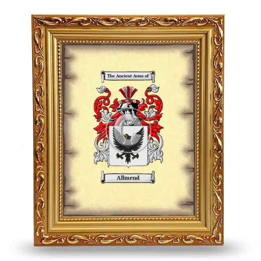 Allmend Coat of Arms Framed - Gold