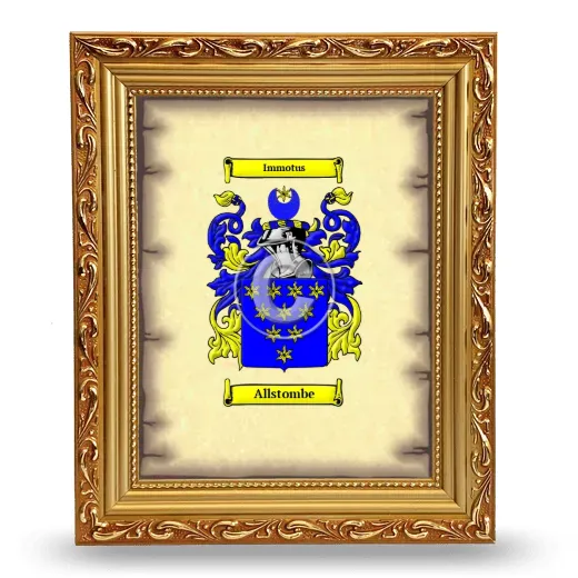 Allstombe Coat of Arms Framed - Gold