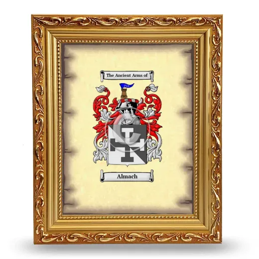 Almach Coat of Arms Framed - Gold