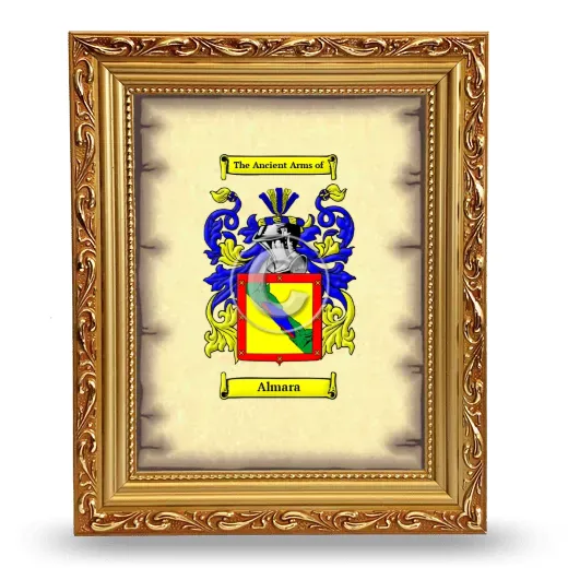Almara Coat of Arms Framed - Gold