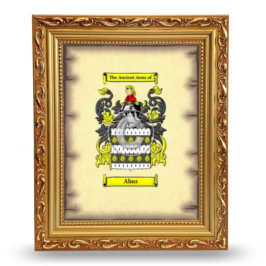 Alms Coat of Arms Framed - Gold