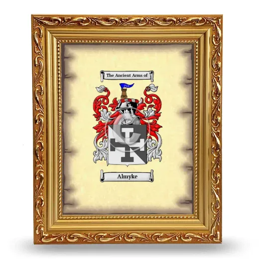Almyke Coat of Arms Framed - Gold