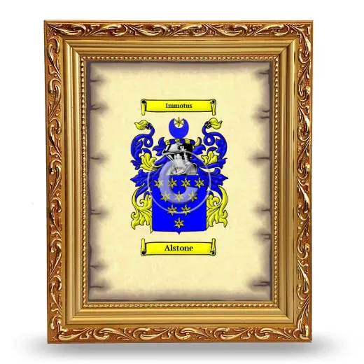 Alstone Coat of Arms Framed - Gold