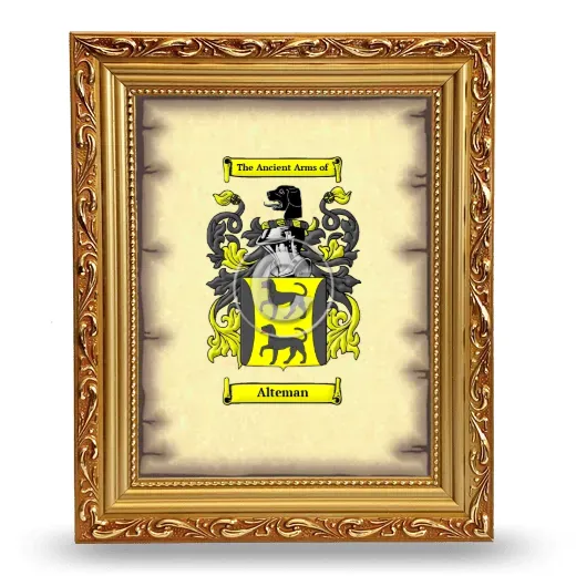 Alteman Coat of Arms Framed - Gold