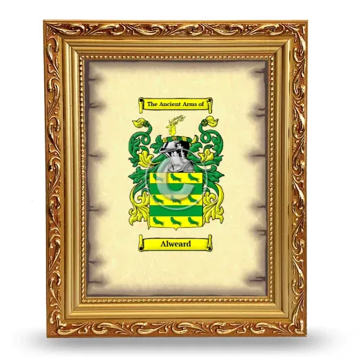 Alweard Coat of Arms Framed - Gold