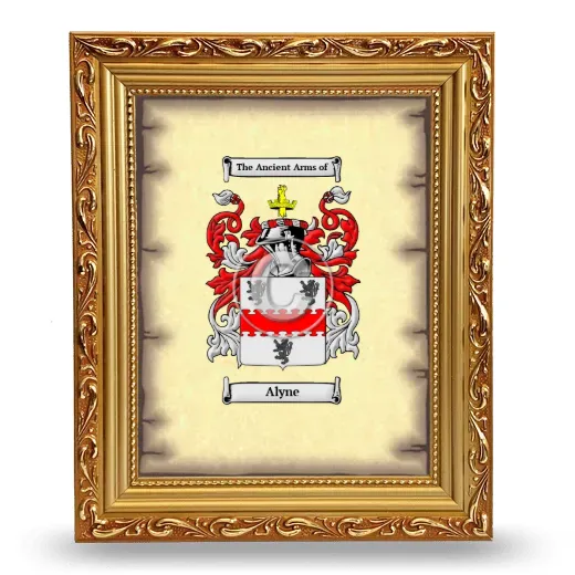 Alyne Coat of Arms Framed - Gold