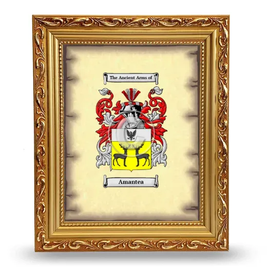 Amantea Coat of Arms Framed - Gold
