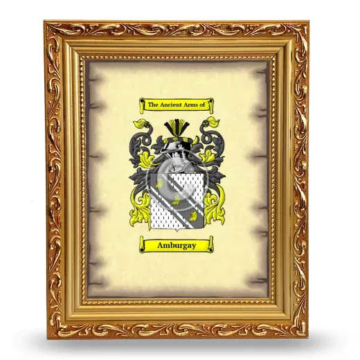 Amburgay Coat of Arms Framed - Gold
