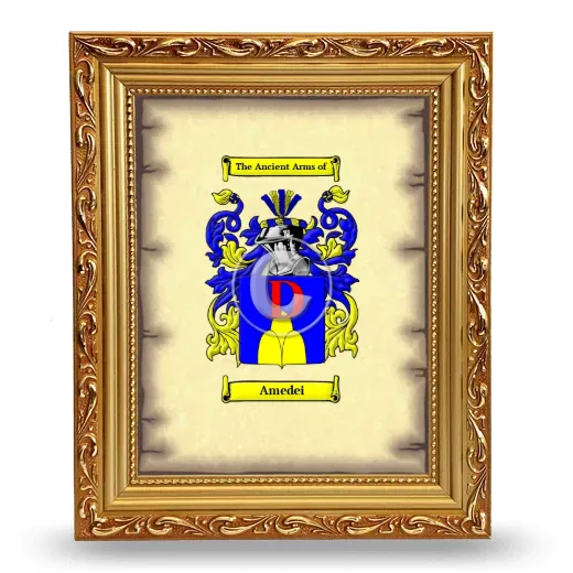 Amedei Coat of Arms Framed - Gold