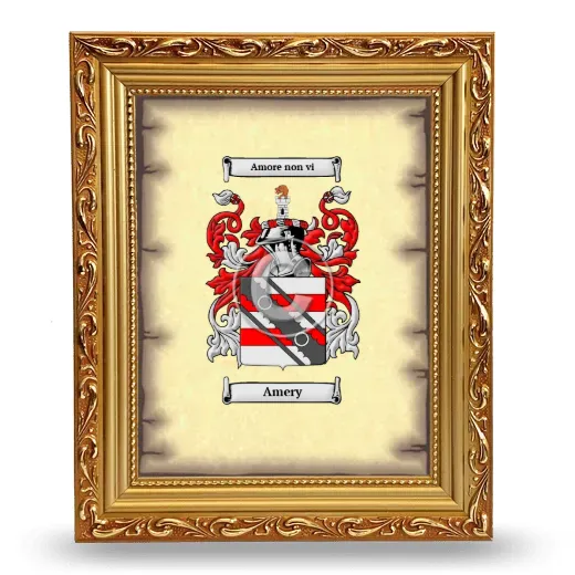 Amery Coat of Arms Framed - Gold