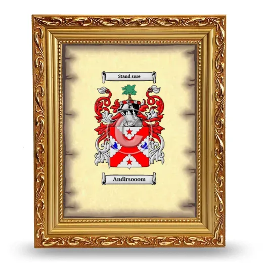 Andirsooom Coat of Arms Framed - Gold