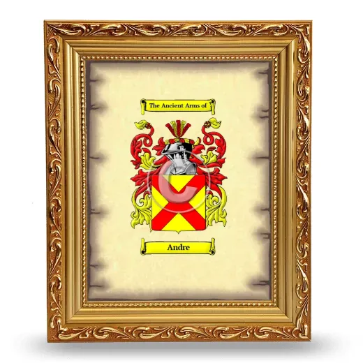 Andre Coat of Arms Framed - Gold