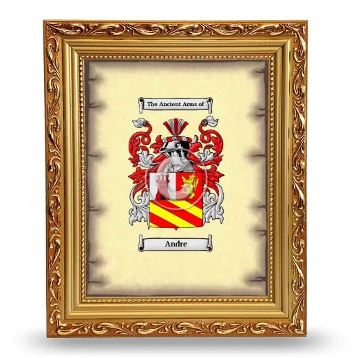 Andre Coat of Arms Framed - Gold