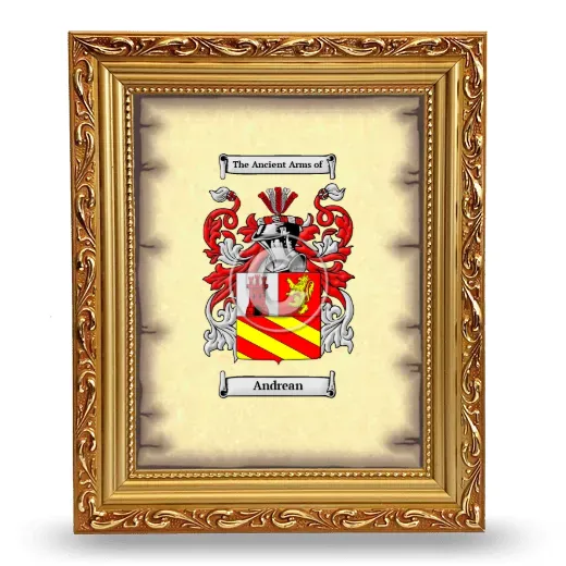 Andrean Coat of Arms Framed - Gold