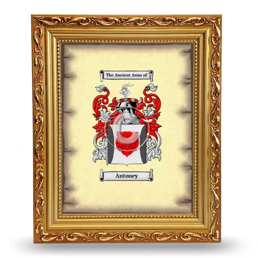 Antoney Coat of Arms Framed - Gold